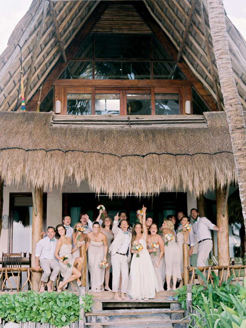 Wedding Party at Ahau Tulum, Mexico.