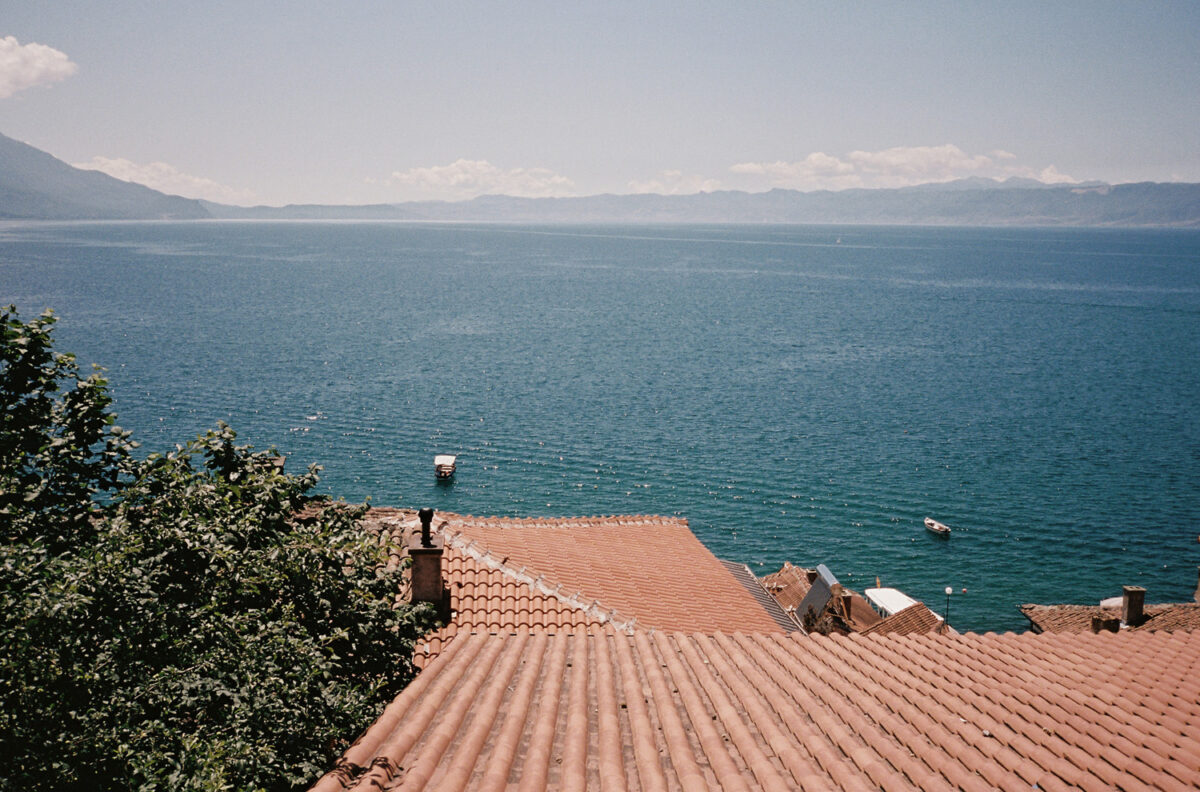 A view from Old Town Lake Ohrid, North Macedonia on 35mm Film